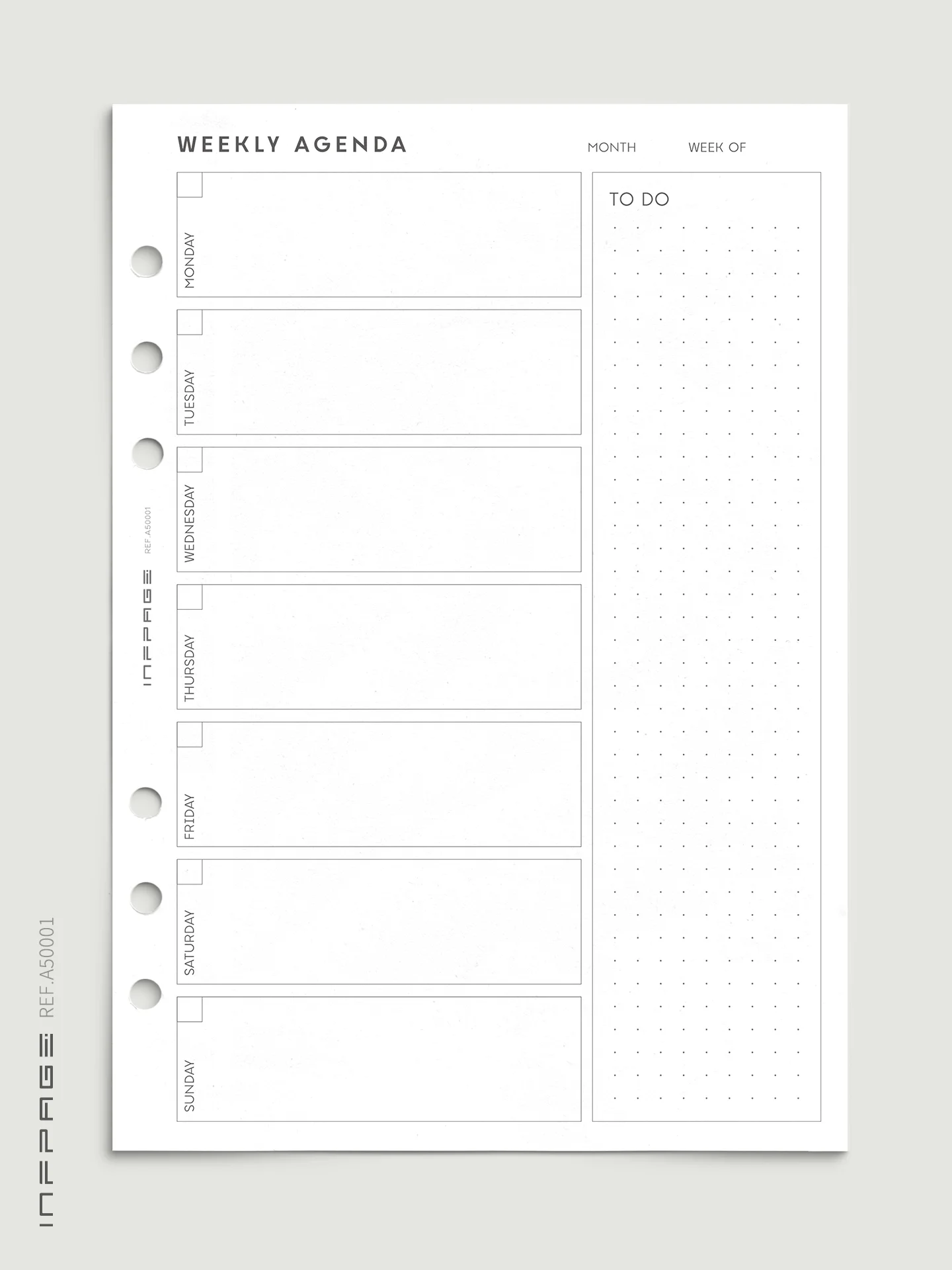 A50001-每周概览-自填式-A5-No.1