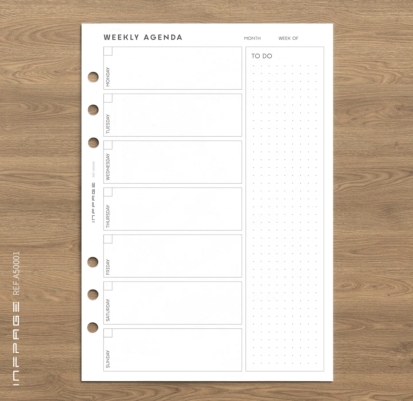 A50001-每周概览-自填式-A5-No.1