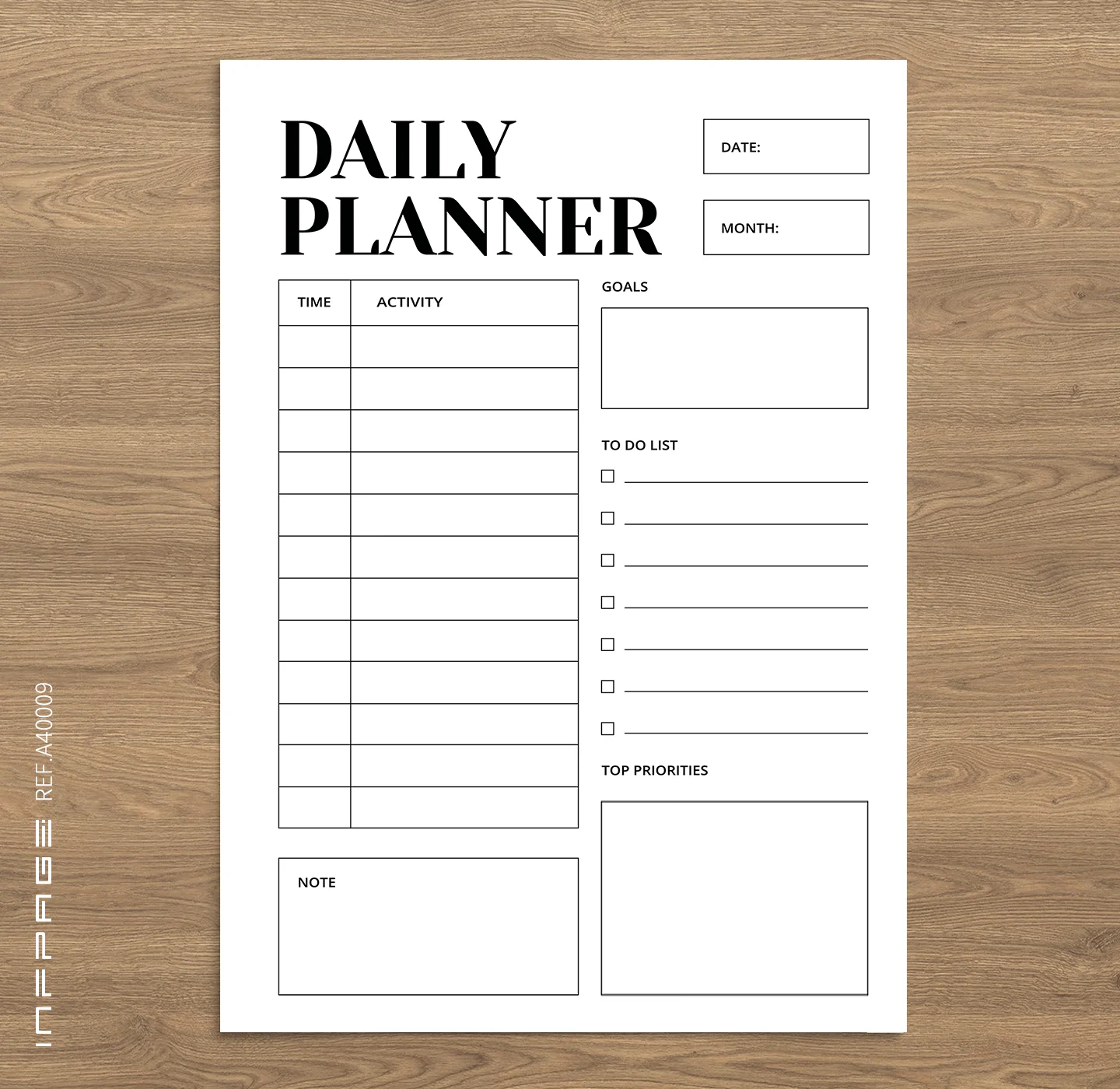 A40009-日计划-A4-No.1