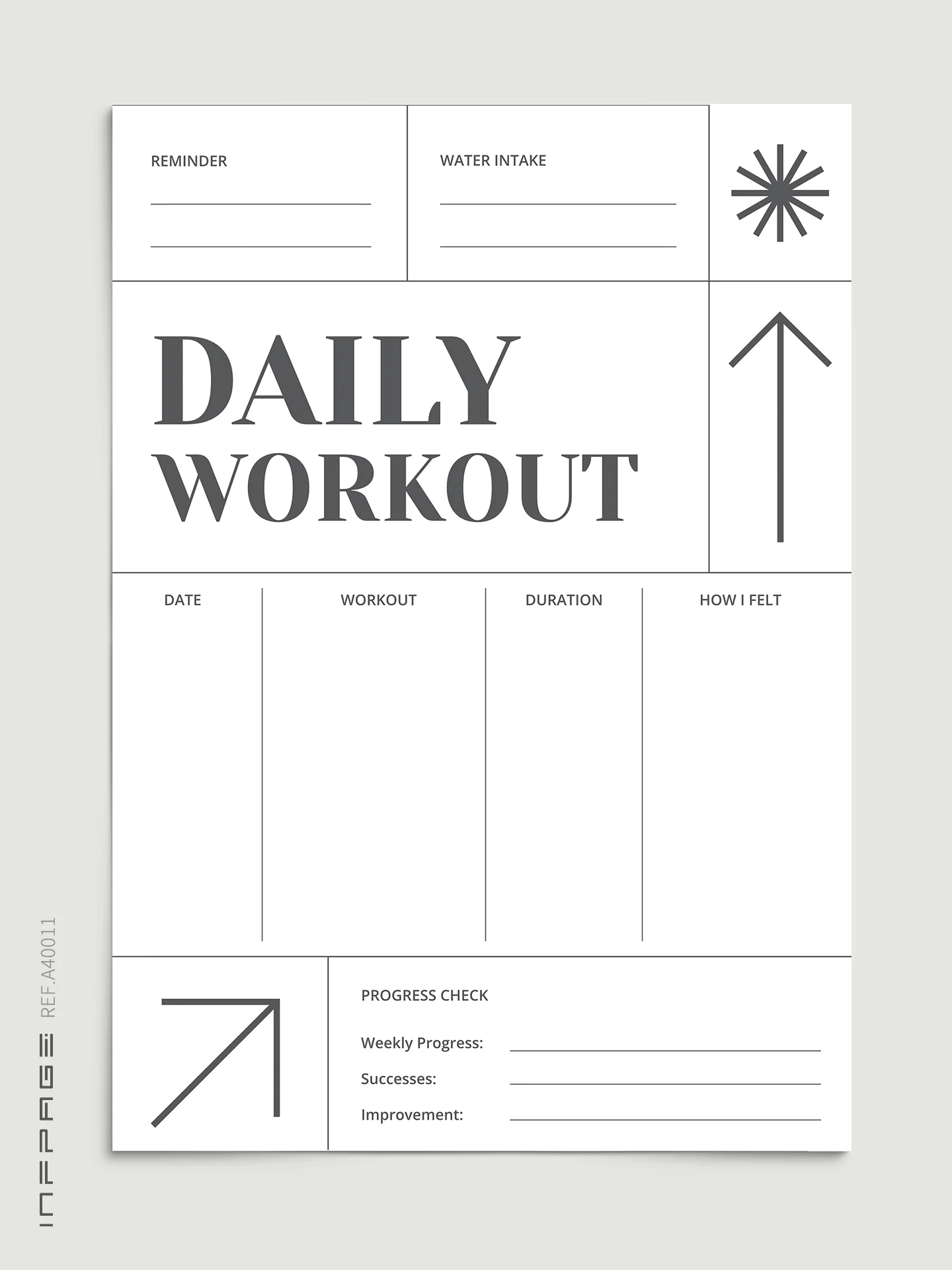 A40011-日常运动记录-无边距-A4-No.1