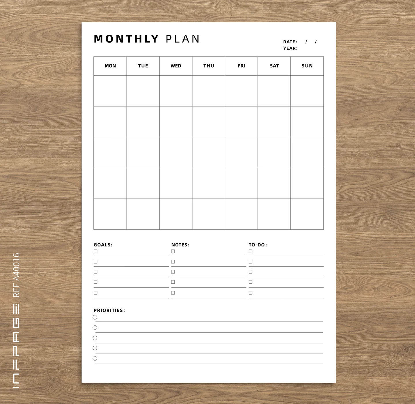 A40016-月计划-A4-No.6