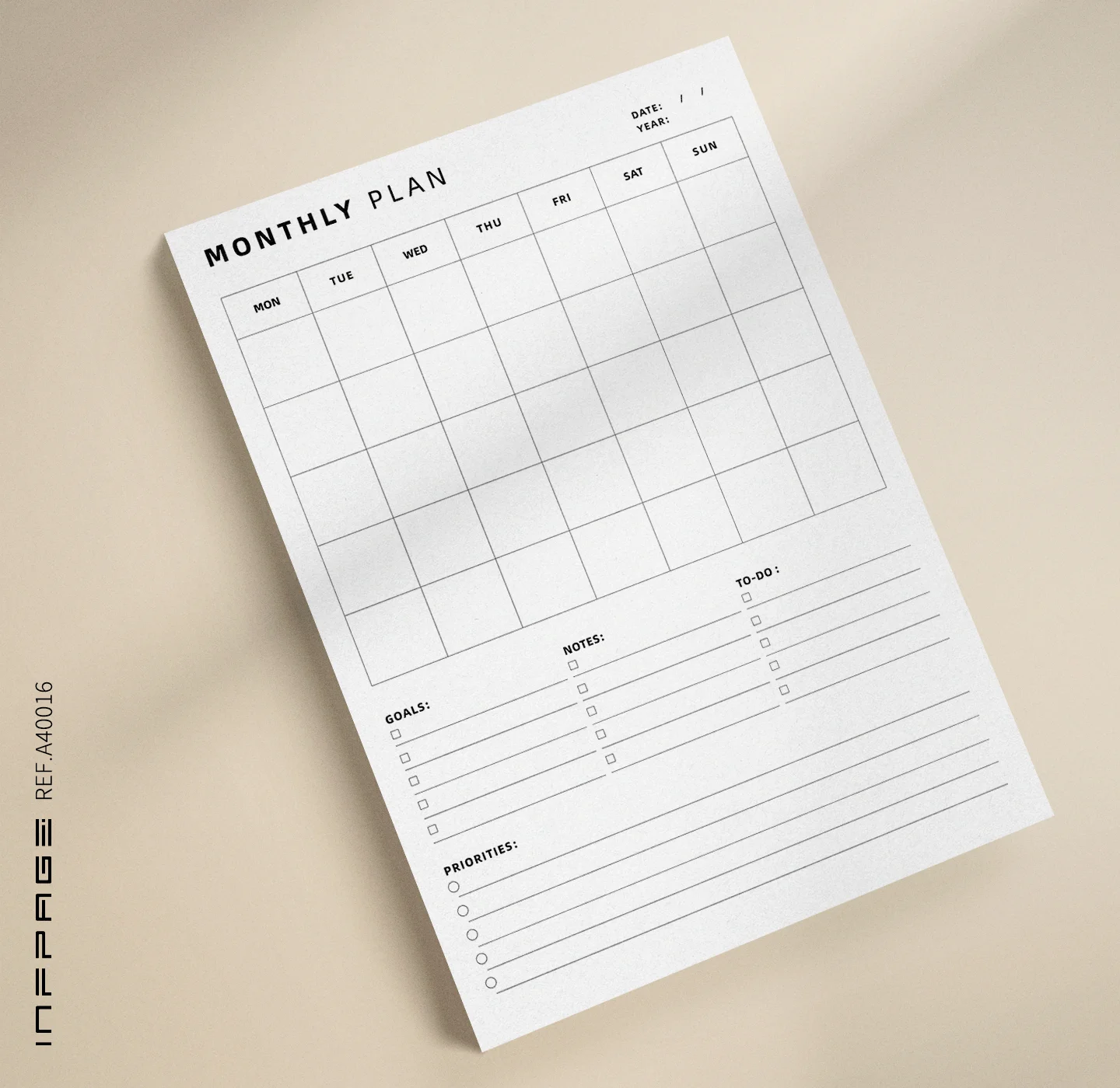 A40016-月计划-A4-No.6