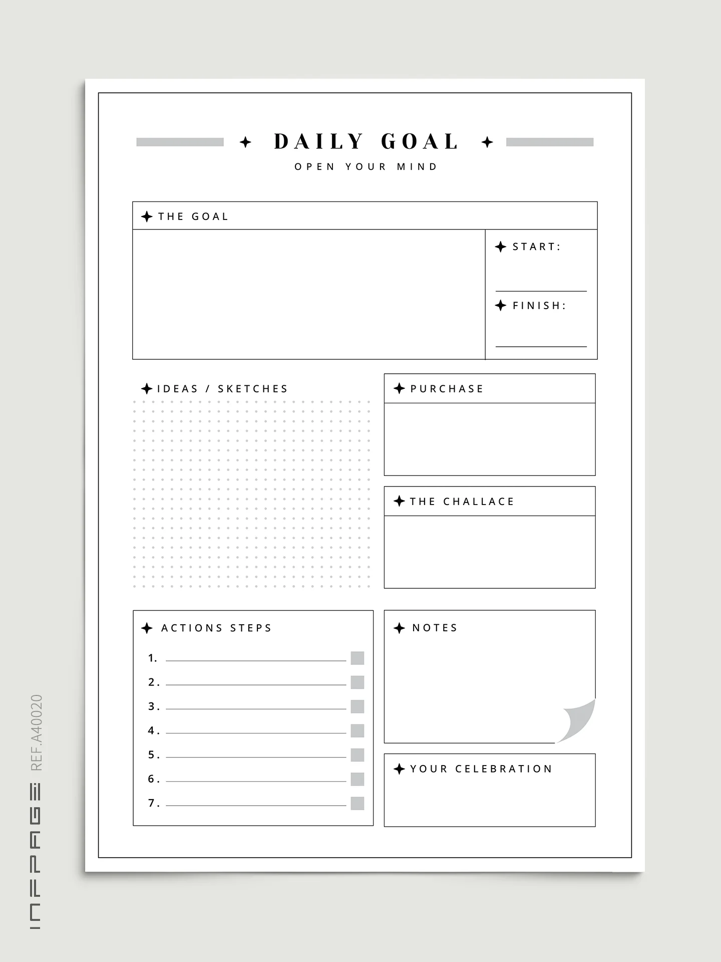 A40020-每日目标达成跟进-A4-No.1