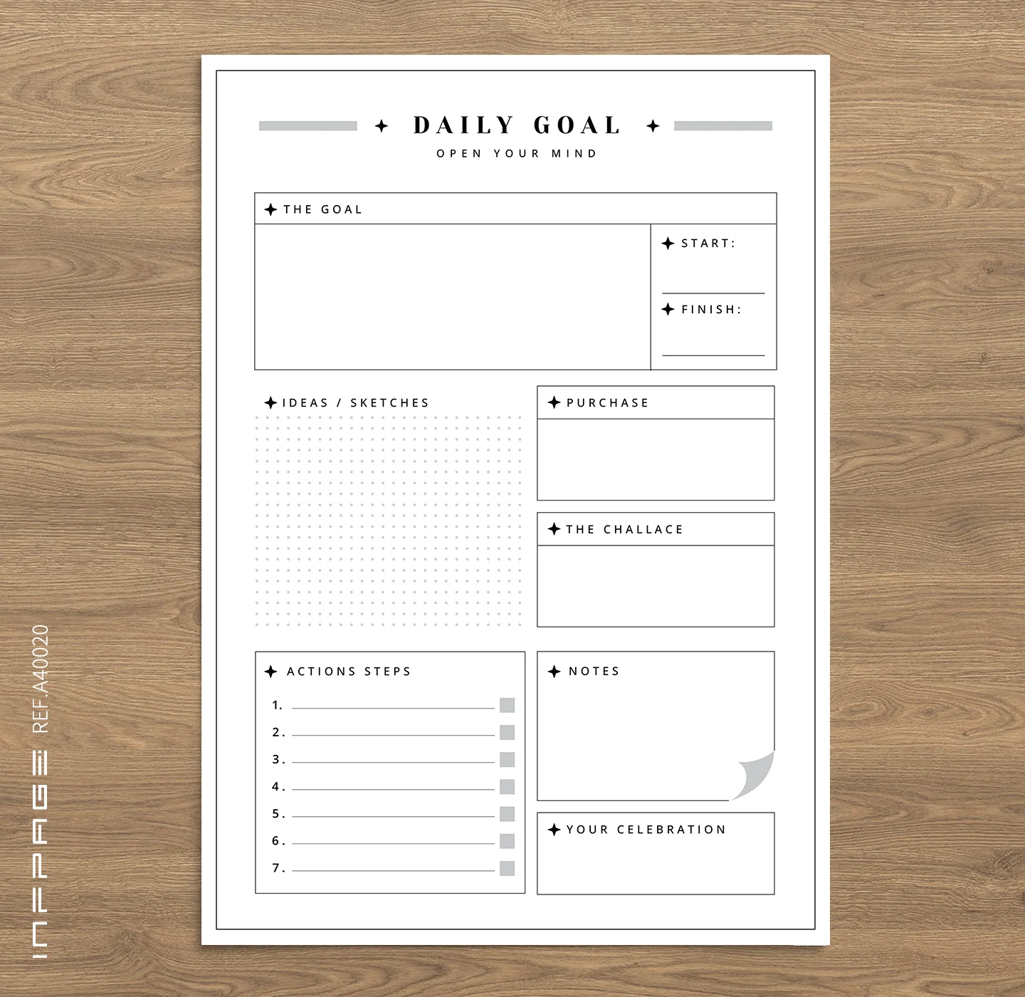 A40020-每日目标达成跟进-A4-No.1