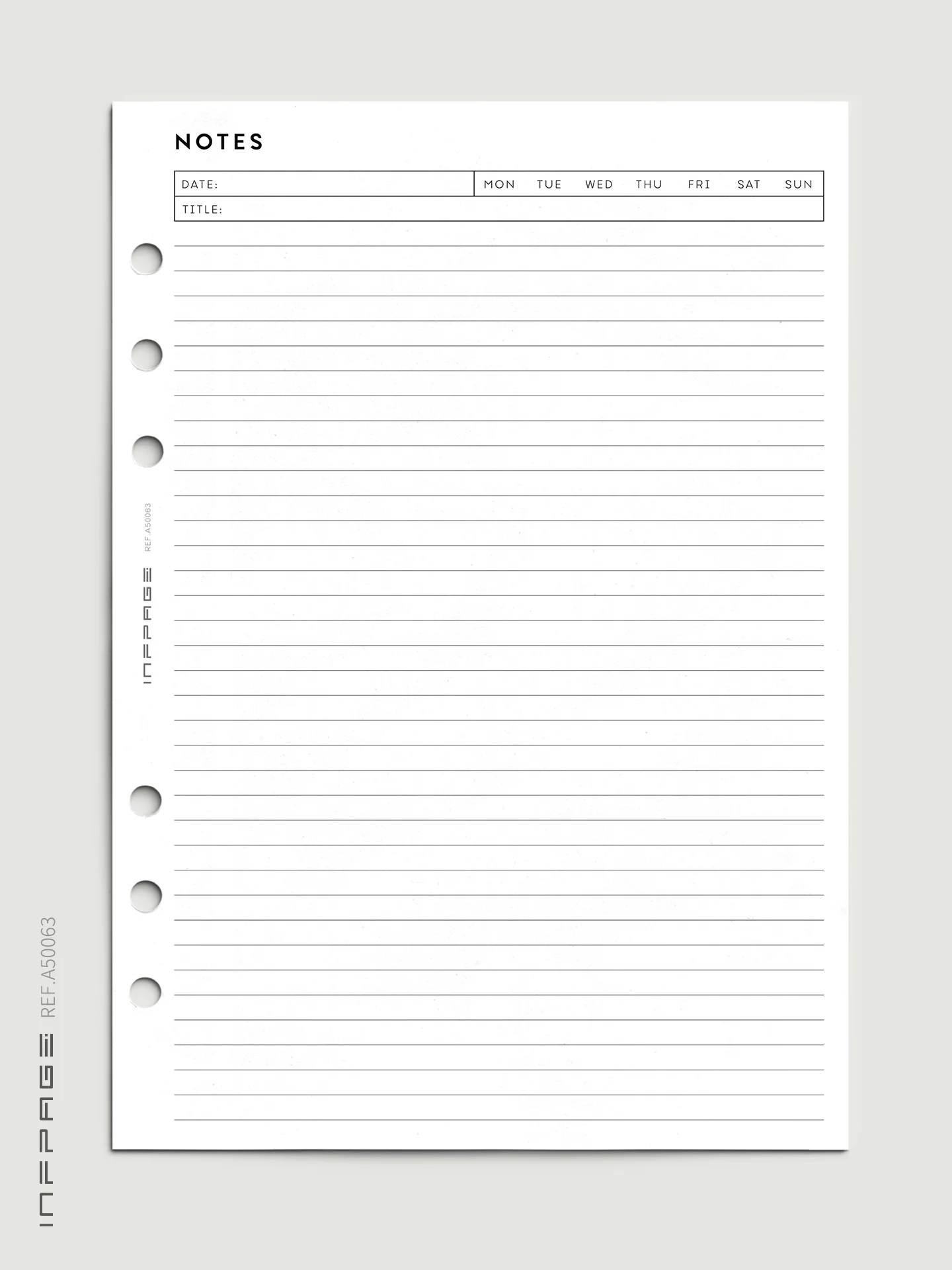 A50063-笔记网格-横线-实线-A5-No.6-5mm